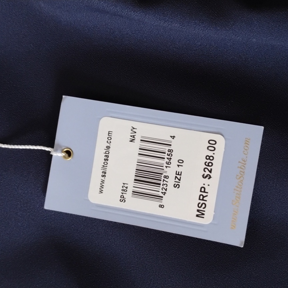 Sail to Sable NWT Navy Bell Sleeve Dress - Picture 2 of 7